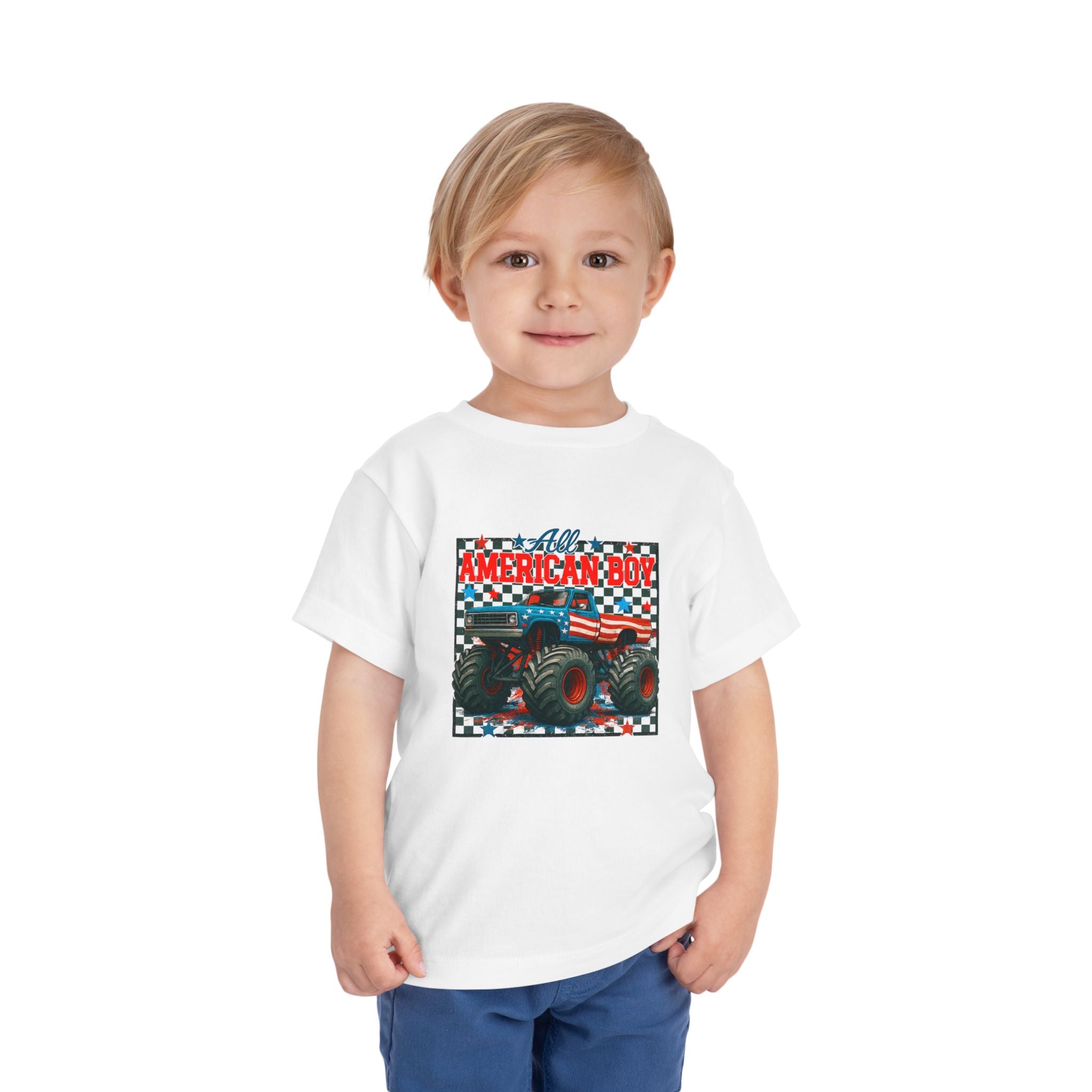TODDLER -All American Boy Monster Truck Tee