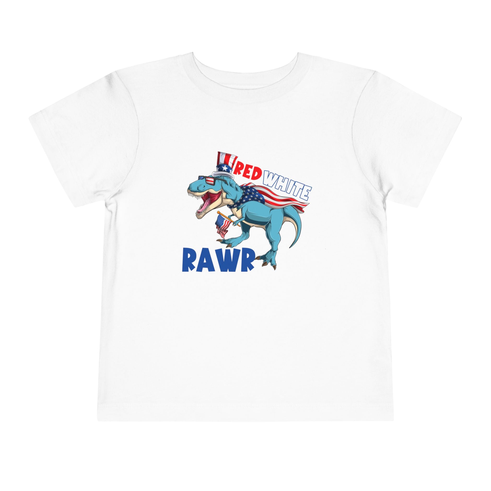 Toddler Tee- Red White RAWR