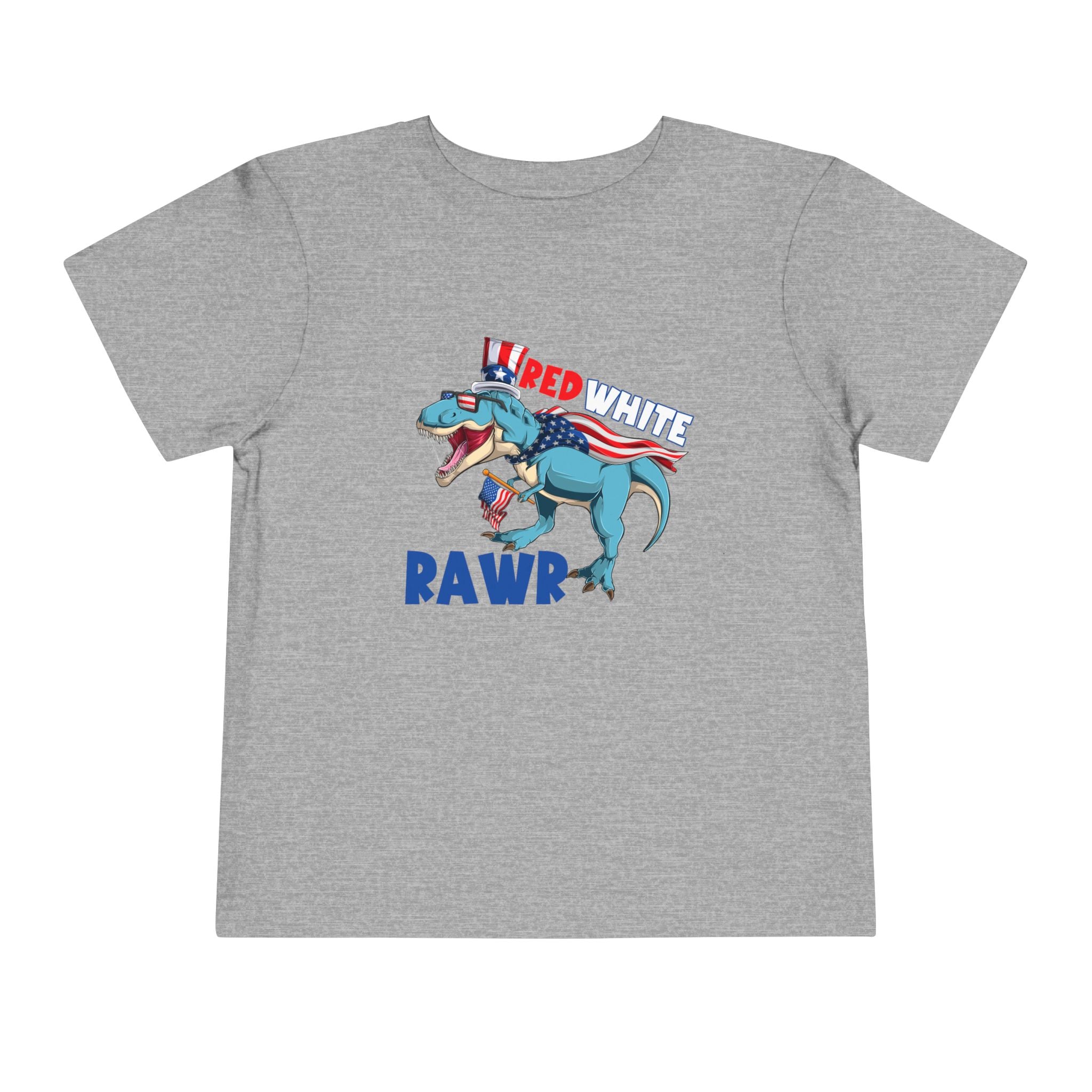 Toddler Tee- Red White RAWR