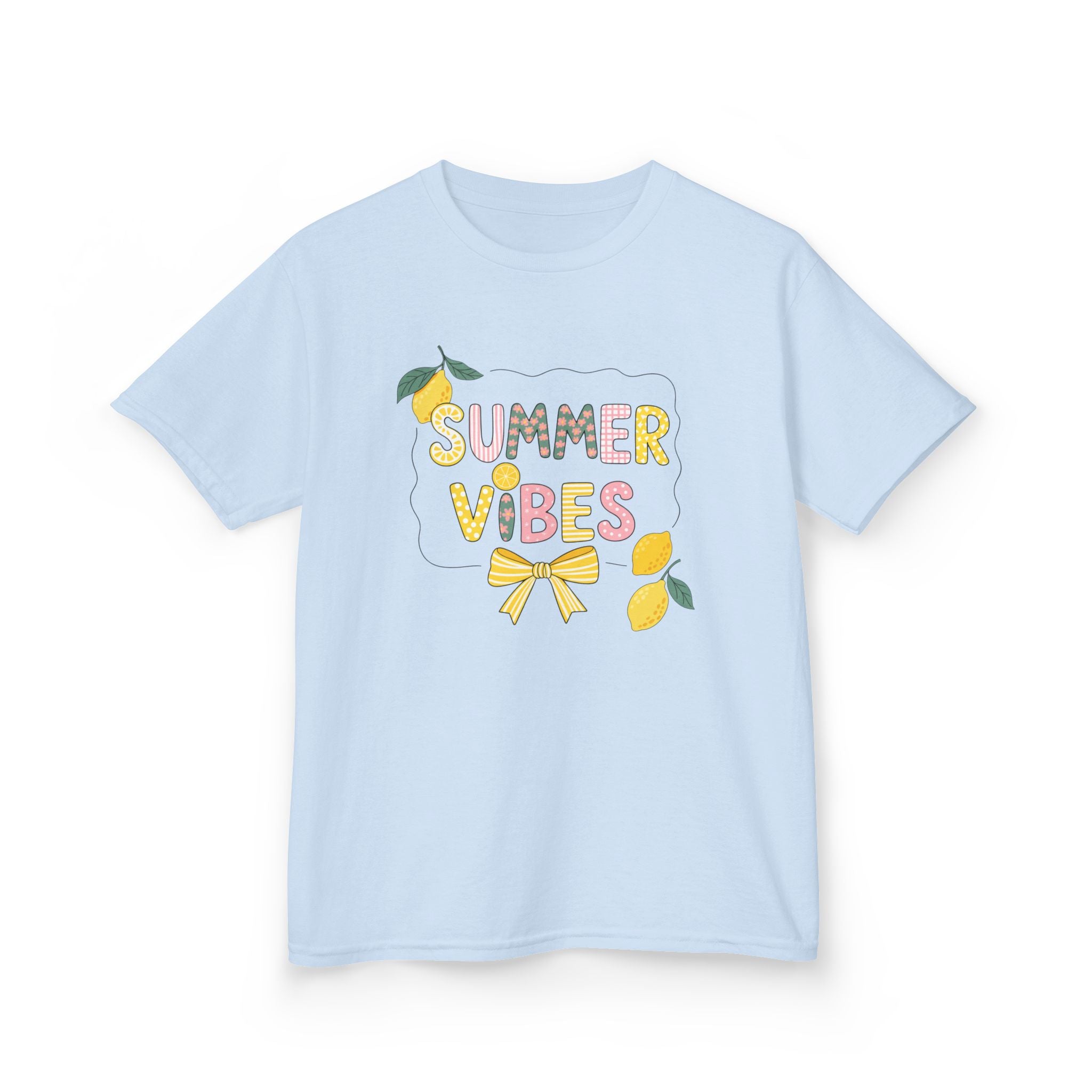 Summer Vibes Lemon Graphic Kid Tee